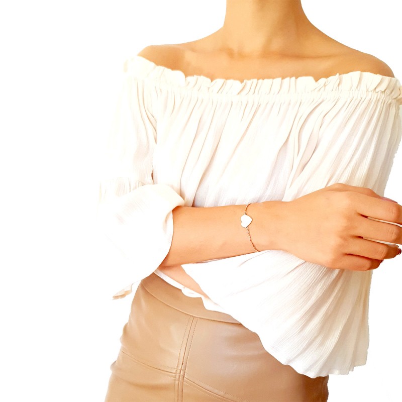 Bratara Gravata Rose Gold din Inox Inima Team Santa