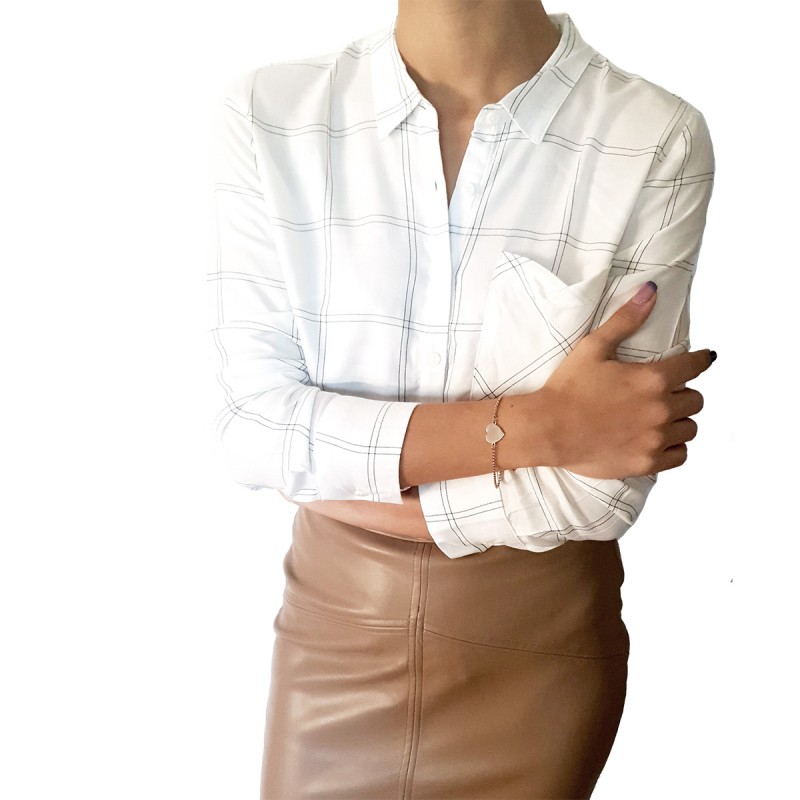 Bratara Gravata Rose Gold din Inox Inima Zambeste