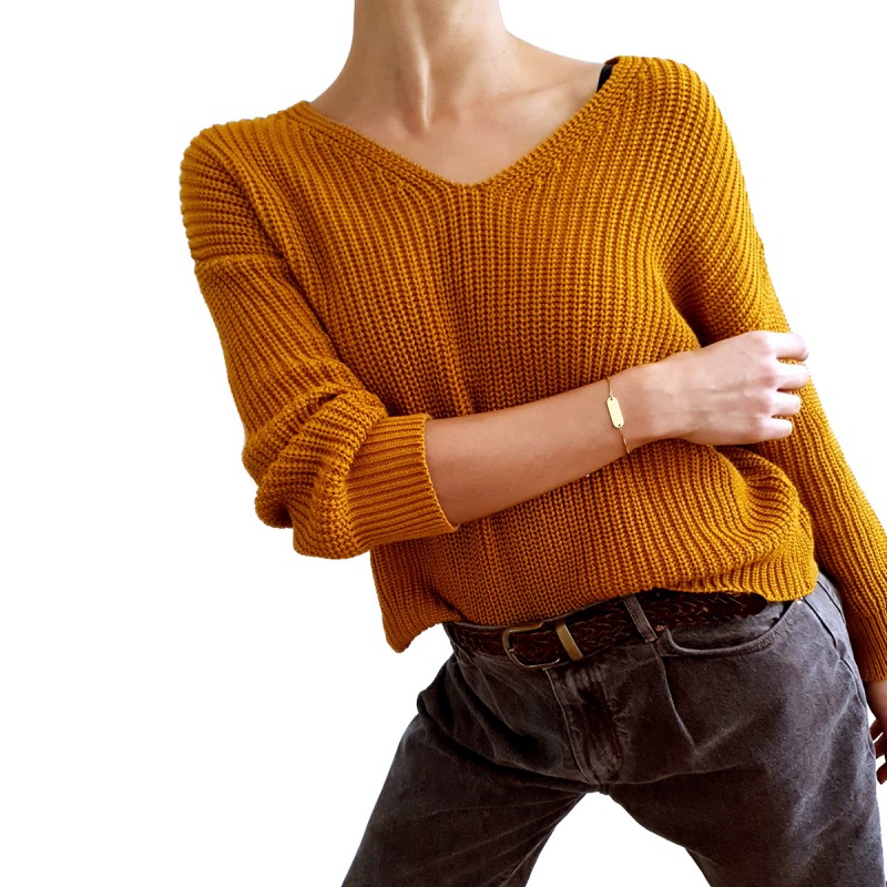 Bratara Gravata Aurie din Inox Oval Pace Lumina Caldura